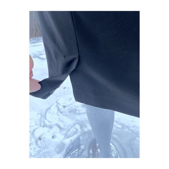 Lafayette 148 Black Pencil Skirt A-Line Virgin Wool Double Pleat Hem Business 12 - Picture 5 of 10